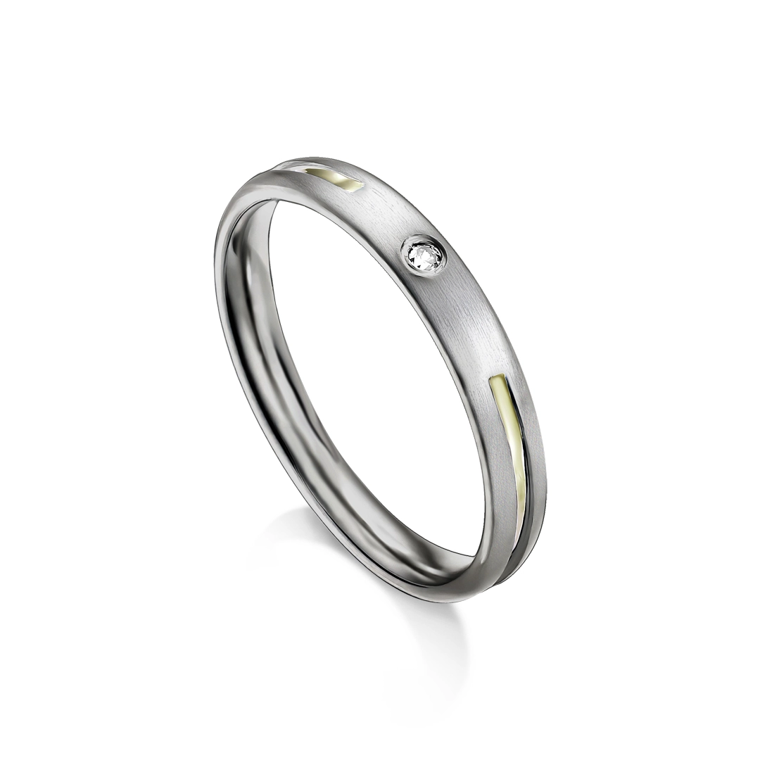 Aliança de Namoro Slim Bold Stone