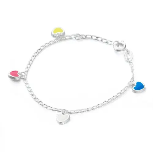 Pulseira Kids de Corações Coloridos