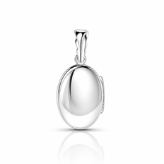 Pingente Relicário Oval Espelhado