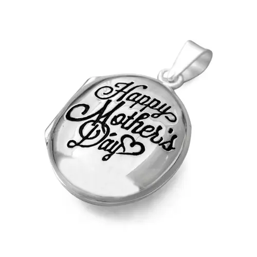 Pingente Relicário Oval Happy Mothers Day