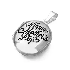 Pingente Relicário Oval Happy Mothers Day