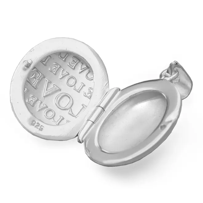 Pingente Relicário Oval Love Envelhecido