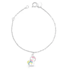 Pulseira Kids Unicórnio Esmaltado