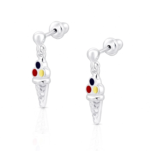 Brinco Kids Sorvete Colorido Esmaltado