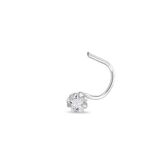 Piercing de Nariz com Estrela em Zircônia Cristal