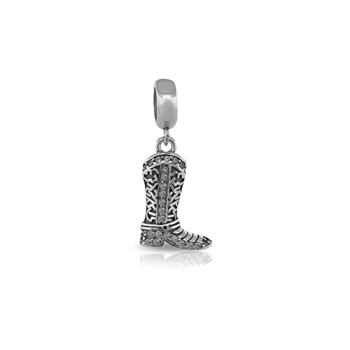 Berloque Balanço com Bota e Zircônia Cristal