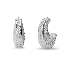 Brinco de Argola Oval Trabalhada