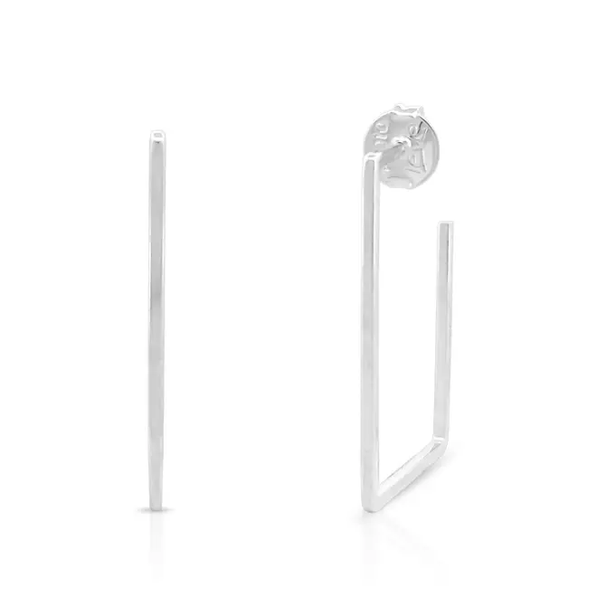 Brinco de Argola Quadrada