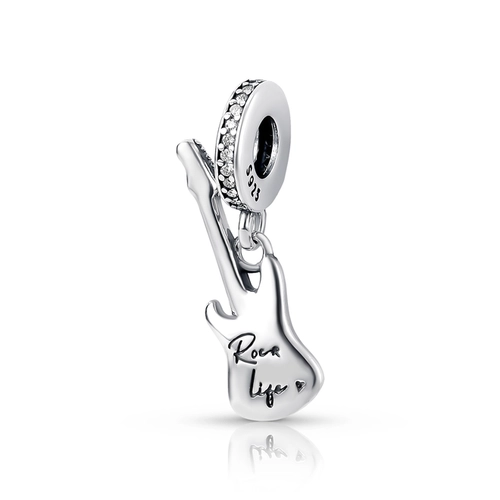 Berloque Guitarra Envelhecida Com Zircônias Cristal