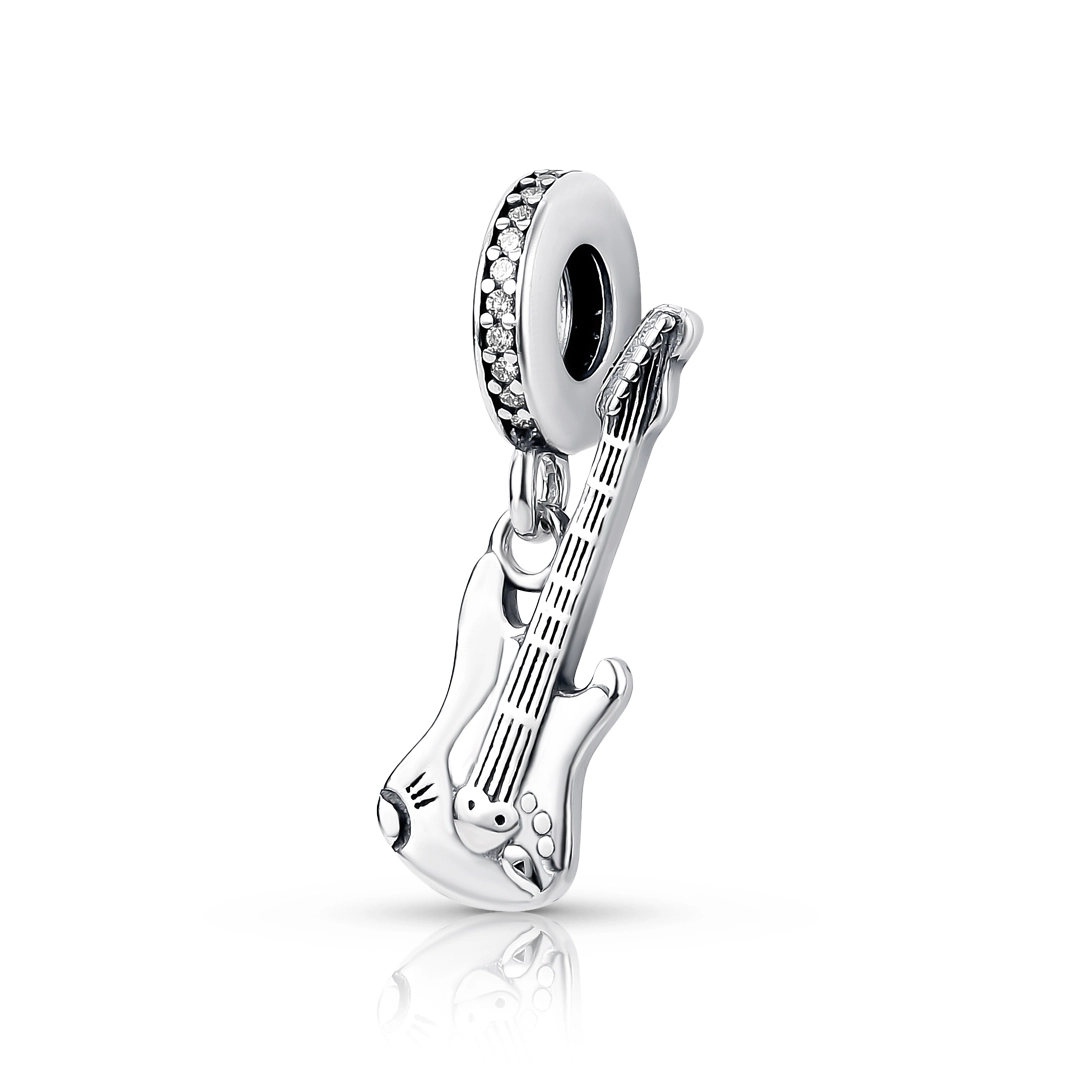 Berloque Guitarra Envelhecida Com Zircônias Cristal
