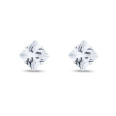 Brinco Top Quadrado com Zircônia Cristal