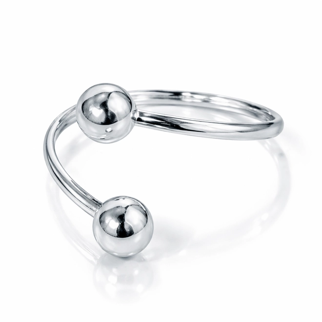 Bracelete Aberto com Esferas na Ponta