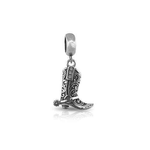 Berloque Balanço com Bota e Zircônia Cristal