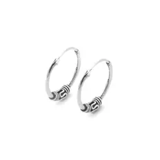 Brinco Argola com Acabamento Envelhecido
