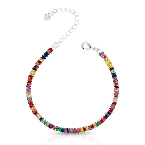 Pulseira Riviera Com Zircônias Coloridas
