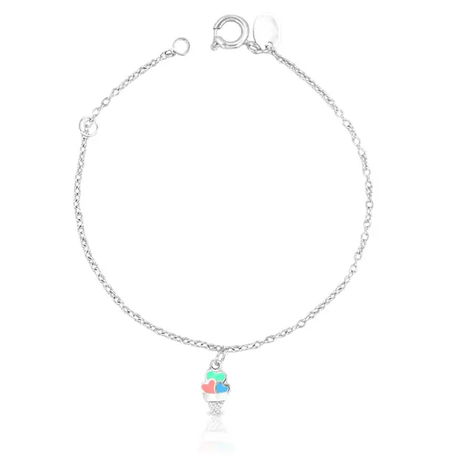 Pulseira Kids de Sorvete Esmaltado