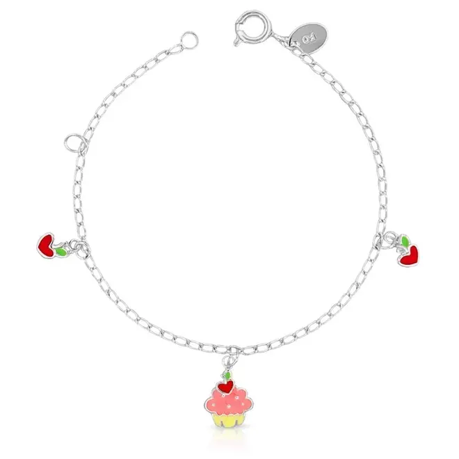 Pulseira Kids Cupcake Esmaltado