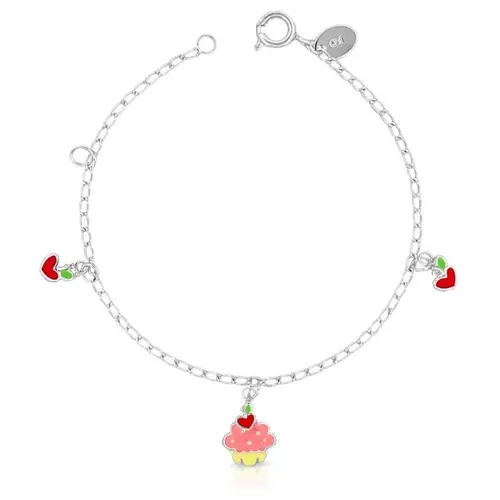 Pulseira Kids Cupcake Esmaltado