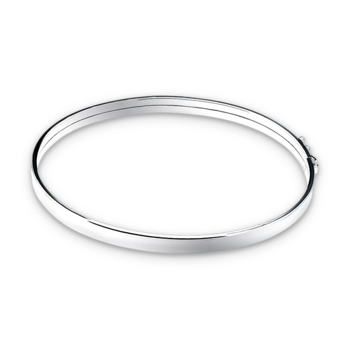 Bracelete Oval com Fio Quadrado e Espelhado