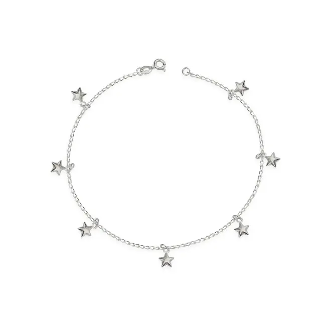 Tornozeleira com Estrelas Espelhadas