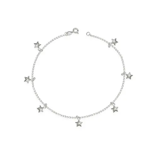 Tornozeleira com Estrelas Espelhadas