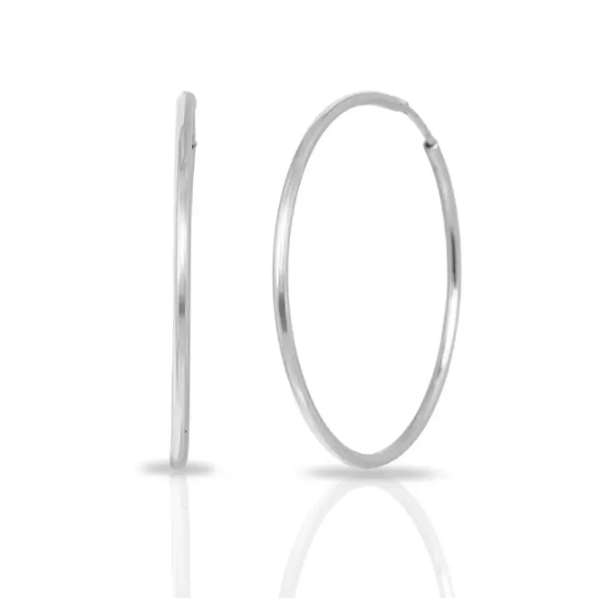 Brinco de Argola com Fio Roliço Espelhado