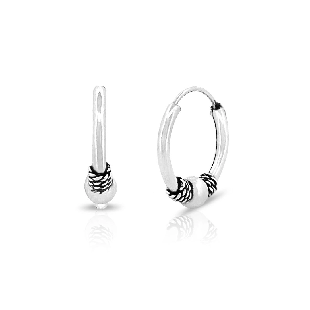 Brinco Argola Envelhecida com Esfera