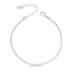 Pulseira Riviéra Com Zircônia Cristal