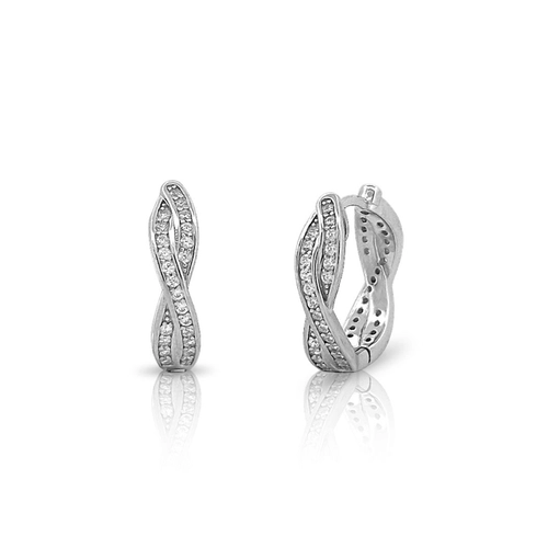 Brinco Blend Collection Prata 925 Click com Zircônias Cristal