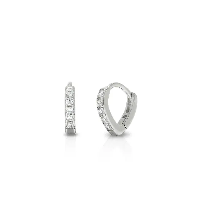 Brinco Blend Collection Prata 925 Click V com Zircônias Cristal P
