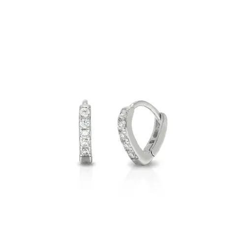 Brinco Blend Collection Prata 925 Click V com Zircônias Cristal P