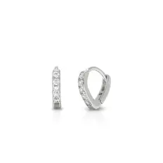 Brinco Blend Collection Prata 925 Click V com Zircônias Cristal P