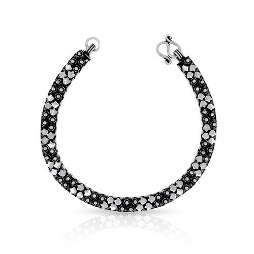 Pulseira com Acabamento Envelhecido Flores