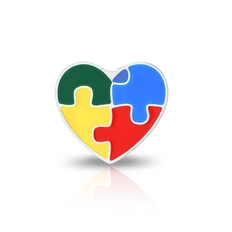 Pin Autismo com Coração