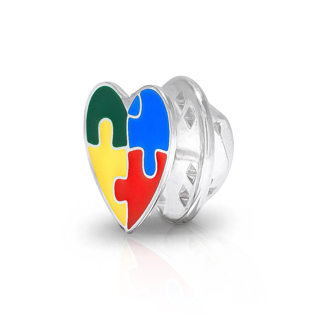 Pin Autismo com Coração