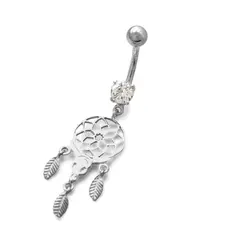 Piercing de Umbigo Filtro dos Sonhos com Zircônia Cristal