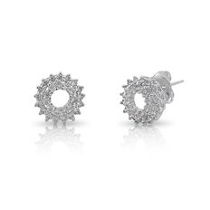 Brinco Top Vazado com Zircônia Cristal