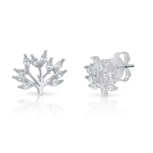 Brinco Top Árvore da Vida Zircônia Cristal