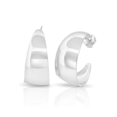 Brinco Argola com Fio Largo Espelhado