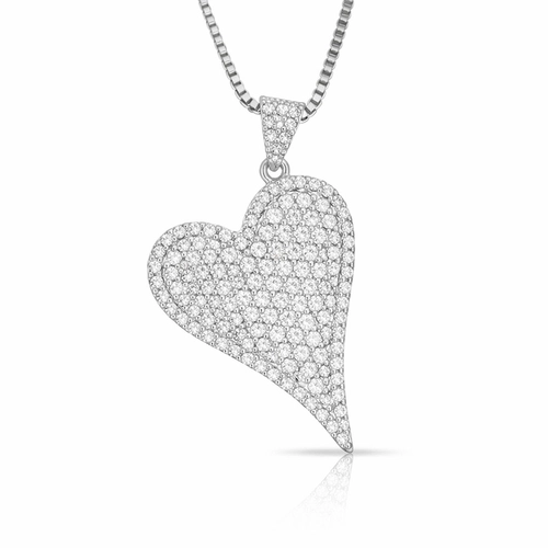 Gargantilha Coração Estilizado com Zircônias Cristal