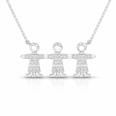 Gargantilha de Meninos Com Zircônias Cristal