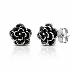 Brinco Top com Acabamento Envelhecido Flor