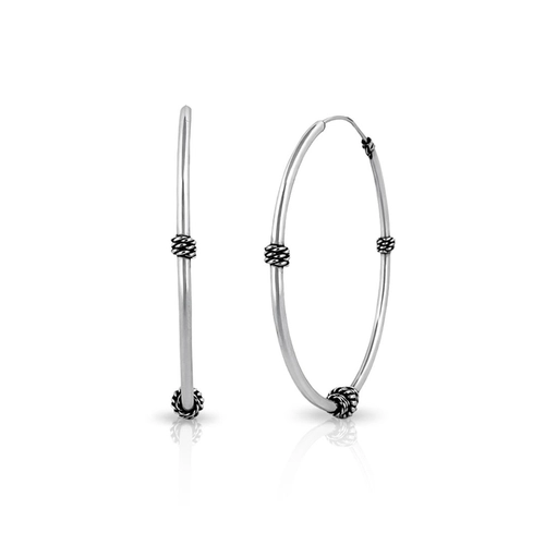 Brinco Argola com Acabamento Envelhecido e Detalhe Trabalhado