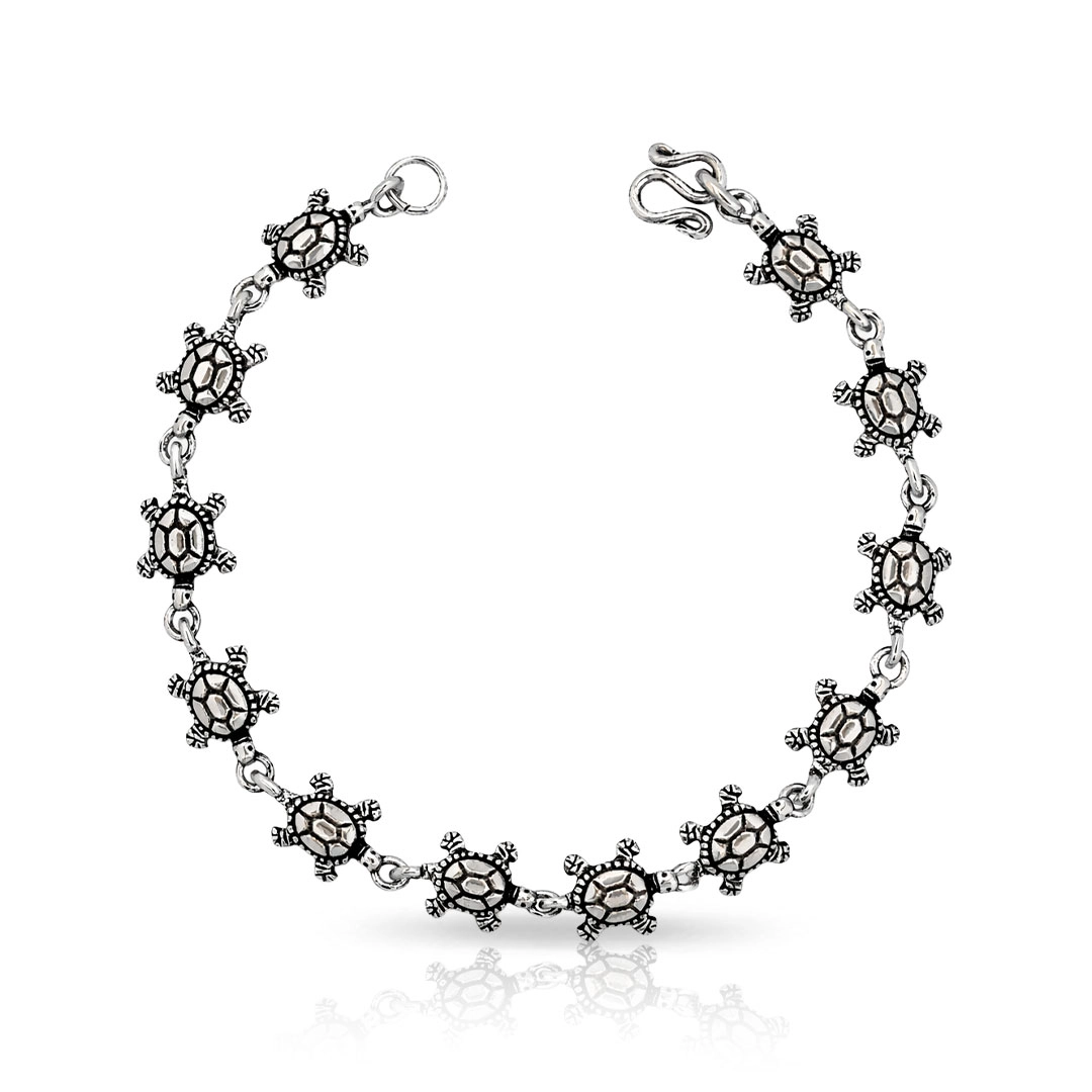 Pulseira com Acabamento Envelhecido Tartarugas