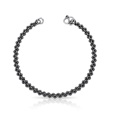 Pulseira Trançada com Acabamento Envelhecido
