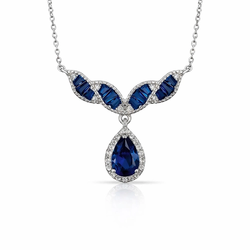 Gargantilha Blend Collection com Zircônias Cristal e Safira
