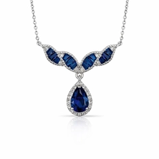Gargantilha Blend Collection com Zircônias Cristal e Safira