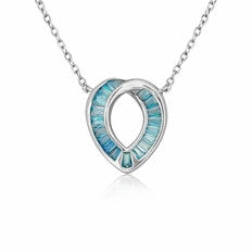 Gargantilha Blend Collection Gota Estilizada com Zircônias Topázio