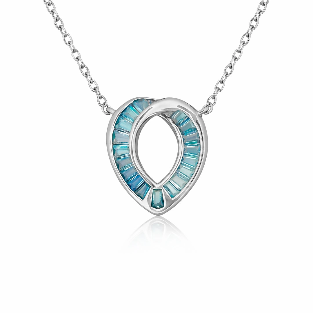 Gargantilha Blend Collection Gota Estilizada com Zircônias Topázio