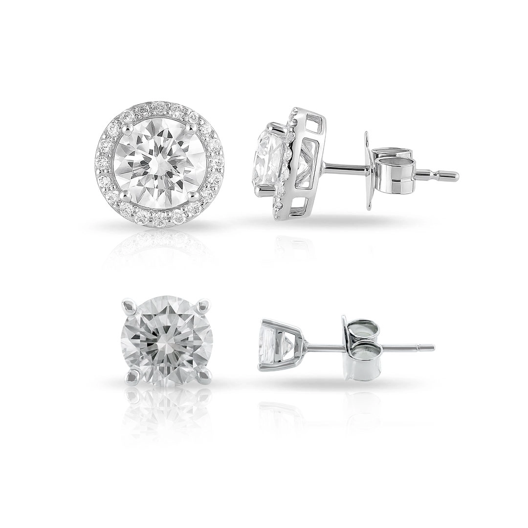 Kit de Brincos Top Blend Collection com Zircônias Cristal